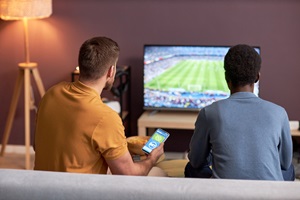 Young males watching sports image